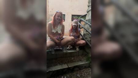 Amateur Outdoor Lesbian Pee Compilation in Old Town