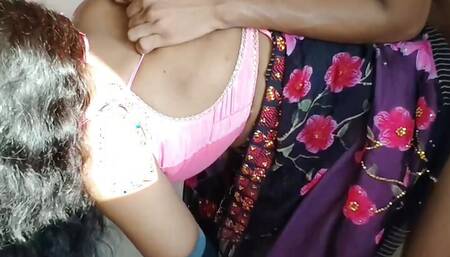 Hot sexy india sarika aunty wall standing romance blow job and very hard doggy anal style sex with her husband