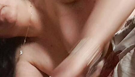 stepson is fucking me hard from behind on all fours or a cart, he goes deep