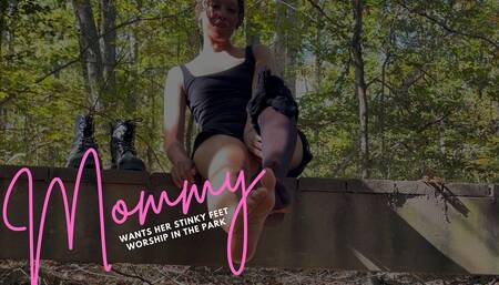 She Wants Her Stinky Feet Worship in the Park