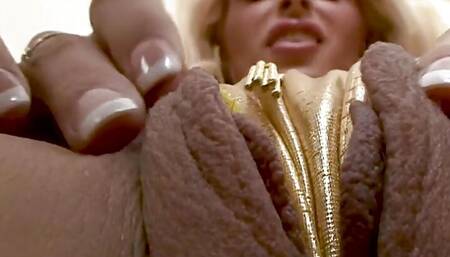 Gold bikini POV amateur MILF with bigboobs gets fucked