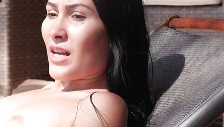 Handsome Lucky Guy Oiled and Fucked by Her 2 Stepdaughters