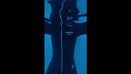 snorkel scuba wetsuit swimming in pool underwater