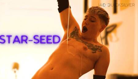 Gothic vampire slimed by alien cock - Jaq Quicksilver - Androgynous monster fucks itself with alien dildo that generates loads of slimy cum - big clit, ftm, non-binary, wet and messy, fangs, muscles - 1080p mp4