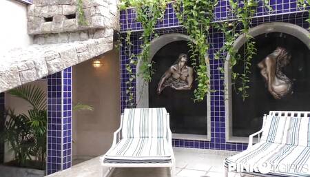 Two horny shemale Nicolly Pamtoja and Juliana Leal with the stud