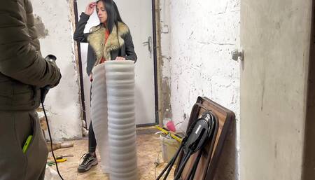 Step mom unexpected suck Step son construction worker?! He cum in mouth