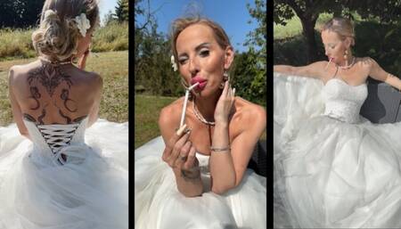 Chain smoking bride- chain smoking eve 120 and 2 eve 120 at once