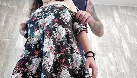 Brunette Whore Tais Mercedes Gets Fucked in Her Leggs Tan Pantyhose