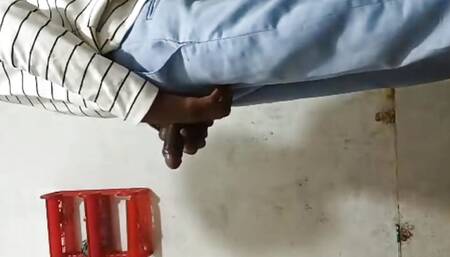 husband fuck me backside in the bathroom.