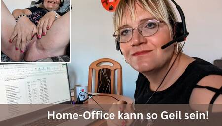Horny in the Home Office - Masturbation with Fingers and Voice
