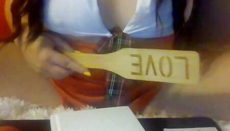 Teacher Welcomes Her Students To Her Naughty Slutty Class Eats Her Apple Riding