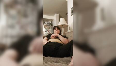 Wife rubbing her vagina secretly, almost caught