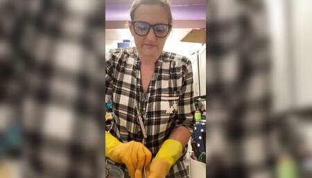 Topless Washing up in Full View of the Very Busy Street I Live on