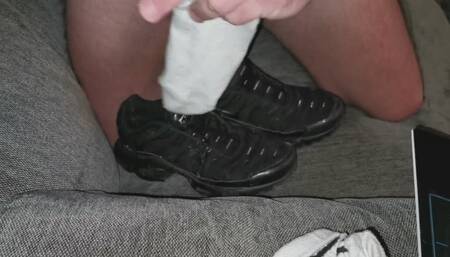 Masturbating Over a Pair of Used Nike TN's for a Customer!