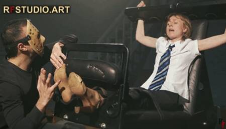 Mandy - Captured Manager and Intense Barefoot Tickling in Stocks (UHD 4K MP4)