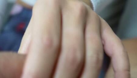 Locktober - Cage 13: Sexy leggings Girl puts Slave in Electro shock Chastity Cage and spanks His ass