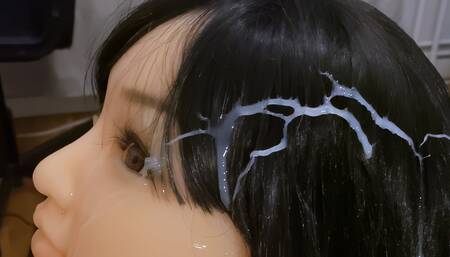 CumMovie 3 with my big tit sex doll! Titfucking and Cumspray in the hair as a climax