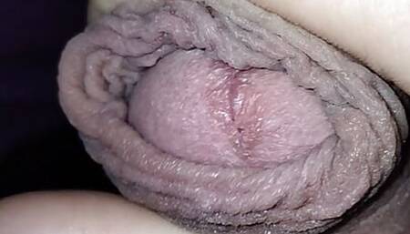 nightly foreskin massage of my little cock that doesn't want to cum