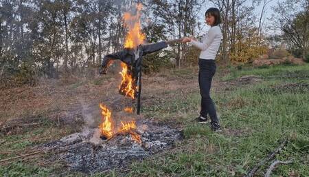 Burning Leather Clothing