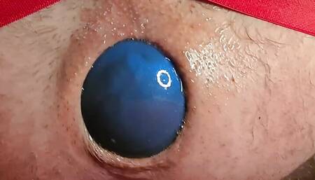 Big 9cm wide ball up my ass