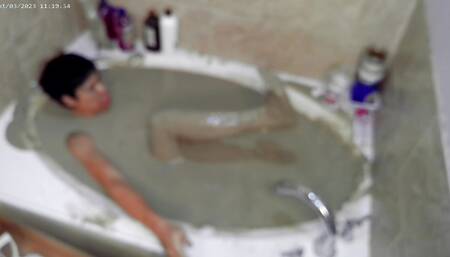 Pleasureable Solo Mudbath at Home 2