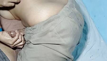 Bareback Anal Fucking in Tight Asshole of Desi Indian Stepsister with Handjob