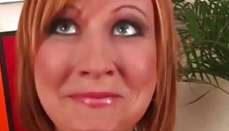 Gorgeous Redhead MILF Swallows Cum After Intense Fuck