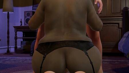 Black BBW Has Threesome Riding Dick and Is Sucking Cock