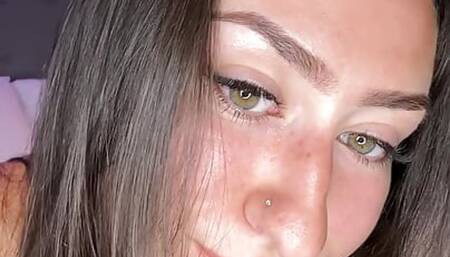 British college girl strips in her pink dress