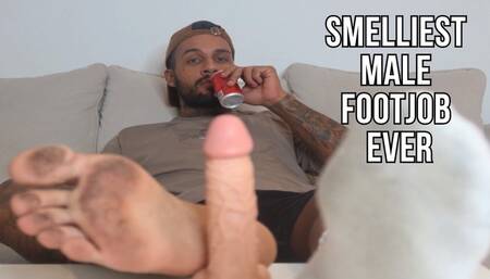 Smelliest gay footjob EVER - Lalo Cortez