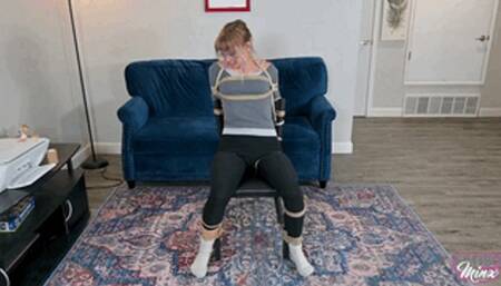 Bound, gagged and struggling - includes post shoot interview with Cara Day (WMV Format)