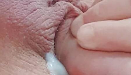 Reverse handjob with small gay cock