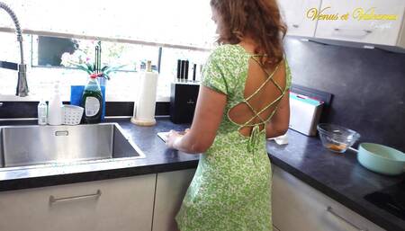 Cuckold Stories: Small Size Hotwife Got Roughly Fucked by Husband Friend in Kitchen!