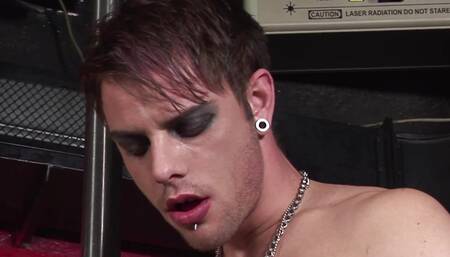 Trio of horny emo guys have hot threesome sex