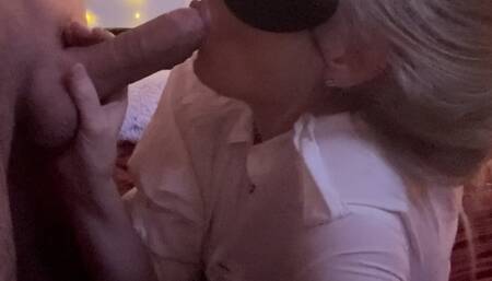 Sweetits milf wife sucks, gets undressed and pussy rubbed