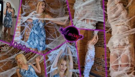 Lil Missy UK in Untidy housewife webbed, bitten and cocooned by huge spider 1080p