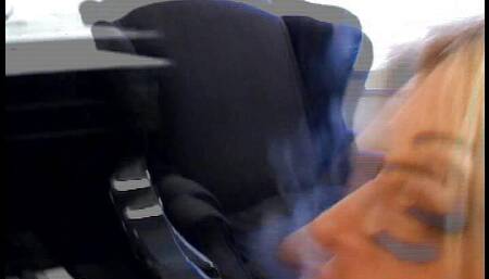 Blonde MILF gets her pierced pussy pumped by a guy after giving him a smoking blowjob