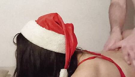 Santa Claus gives me his sluttiest girl and I fuck her really hard
