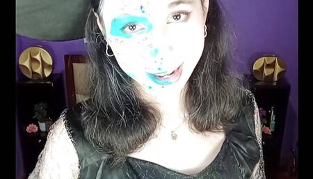 crazy witch DaniTheCutie fucks herself on Halloween night