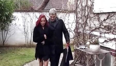 Astonishing redhead French babe enjoys big dick in her ass