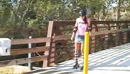 Solo skater cutie chloe masturbates