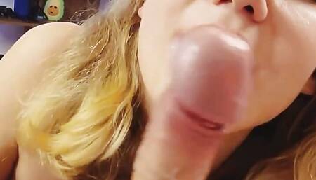 POV Cock Blowing by My Horny Girlfriend