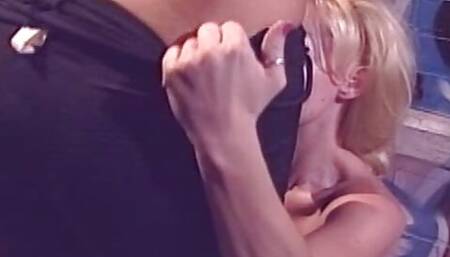 Two goregous blonde babes having lesbo fun