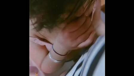 Extremely close-up: sloppy foreskin sucking and licking! Slow BLOWJOB ASMR while sucking on hot cum