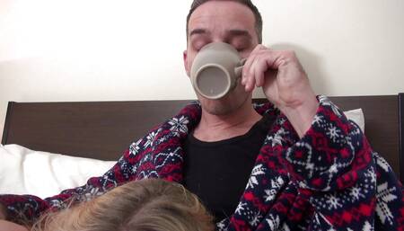 Amber Deen, Ricky Stone and Victoria Summers in bathroom