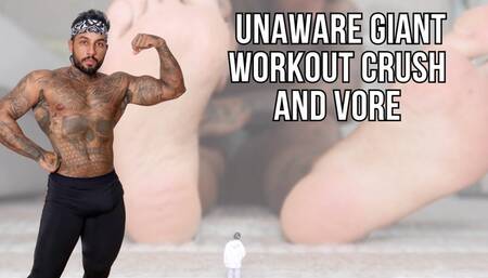 Unaware giant workout crush and vore - Lalo Cortez