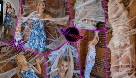 Lil Missy UK in Untidy housewife webbed, bitten and cocooned by huge spider - 4K