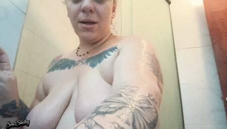 SWINGING THE GODDESS'S CHEST WITH OIL ON NIPPLES