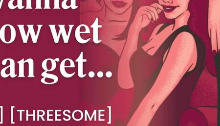 First time lesbian threesome in a sex party. BDSM Fetish. Good girl "Do what I say". Femdom