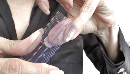 Measuring Fingernails on Beautiful Hands